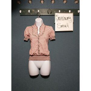 Sanctuary cute plaid top size small